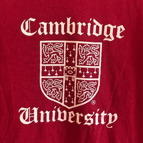 Cambridge University M men authentic red t-shirt vintage - Picture 3 of 8